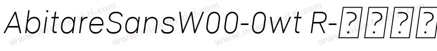 AbitareSansW00-0wt R字体转换